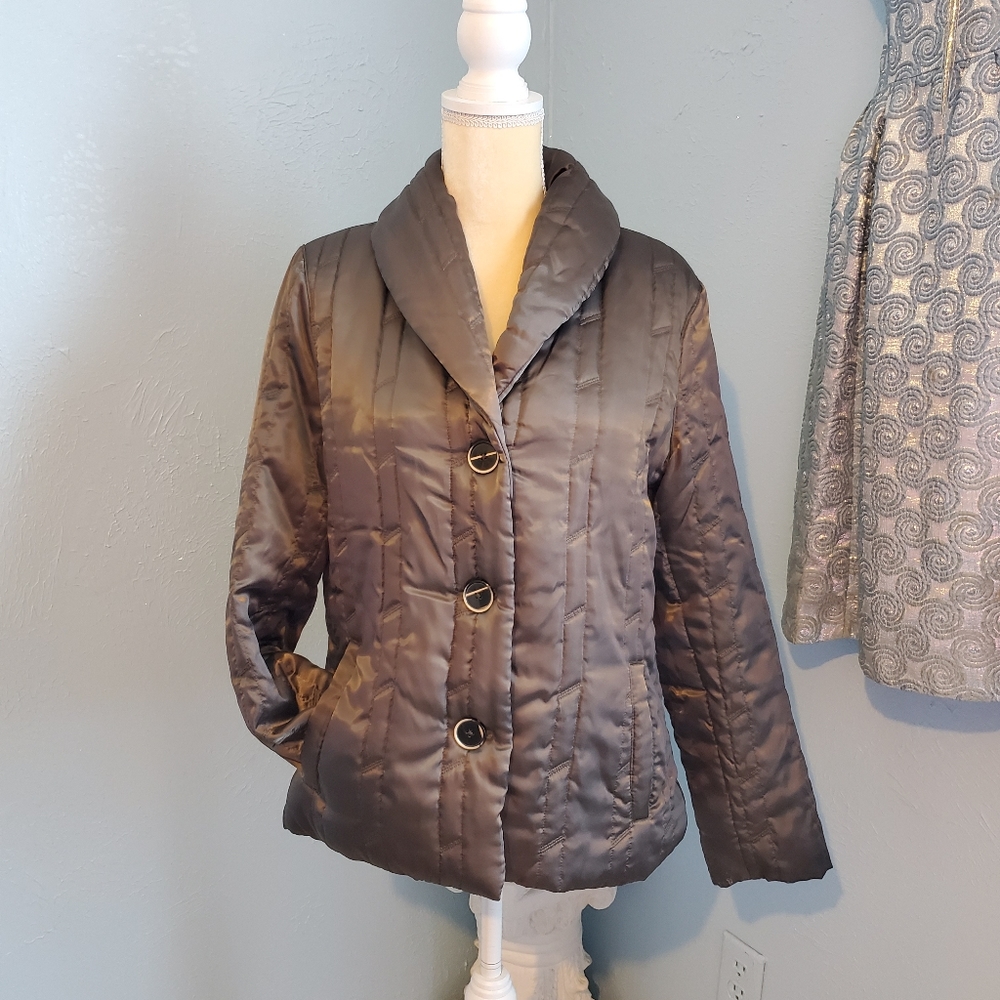 Chico's quilted coat jacket A48